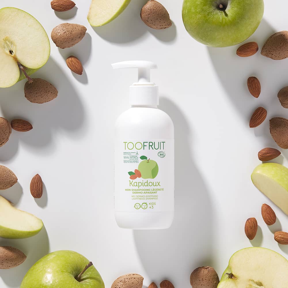 Eco recharge du Kapidoux pomme-amande douce
Shampoing 400ml